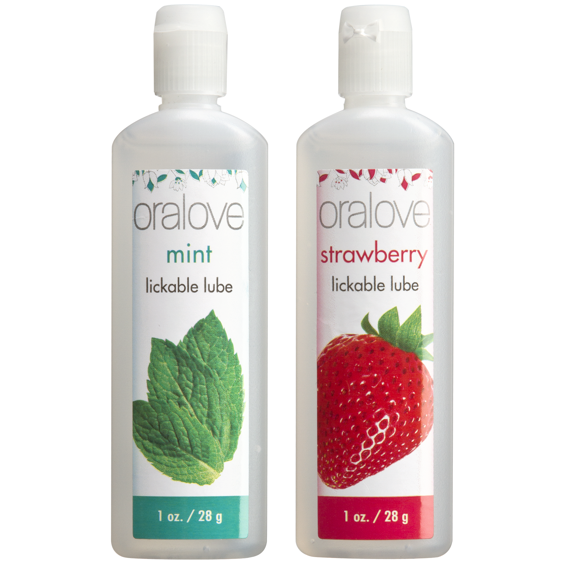 Doc Johnson Oralove Dynamic Duo Lickable Lubes Strawberry & Mint